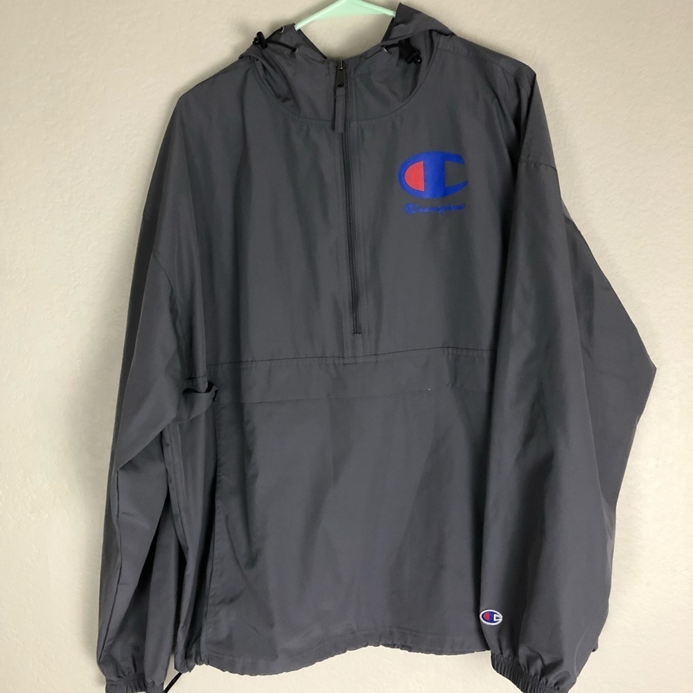 Champion Windbreaker 1/4 Zipper Pullover Jacket XL - Picture 1 of 8
